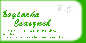 boglarka csasznek business card